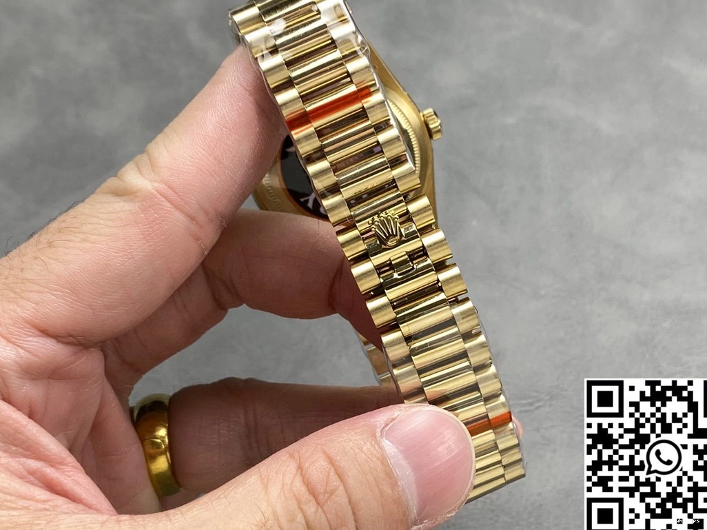 Green Dial Yellow Day Factory QF M128238-0069 Gold 36mm v5 Rolex Tungsten Steel Date 0713